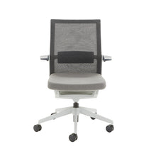 Load image into Gallery viewer, beniia office furniture - vello conference chair - front view - gray mesh gray frame gray fabric - beniia.com/vello - chicagoofficechair.com - modern office design - home office naperville - elmhurst - barrington - st. charles - northbrook