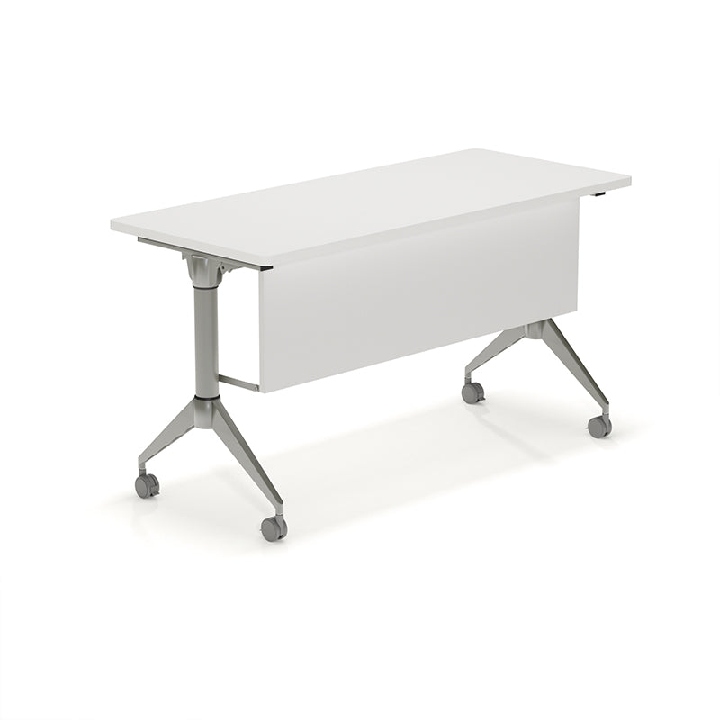 Beniia office furniture - Doobi nesting table - multi-purpose flip table - locking casters - modesty panel - telescoping frame from 48