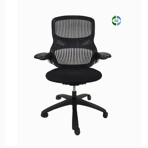 Knoll Generation Chair - mesh office chair - ergonomic features - modern design - black seat - black base - chciagoofficechair.com