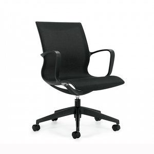 Global Total Office - Solar Conference Chair - Black - Modern office chair - interior design - chicago office chairs - naperville home office