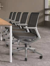 Load image into Gallery viewer, beniia office furniture - vello conference chairs with ESSY conference table - gray with Natural finish - modern office design - collaborative workspace