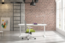 Load image into Gallery viewer, GOYA height adjustable table loft space brick walls large window wall designer space ladder wall adjustable desk home office design classic urban loft collaborative spaces beniia.com